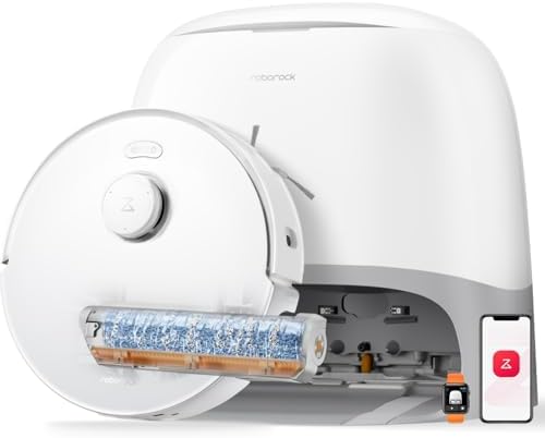 roborock Qrevo Curv 2 Flow Robot Vacuum and Mop, SpiraFlow Real-Time Self-Cleaning Roller Mop, 20,000 Pa, Dual Zero-Tangle System, AI Obstacle Avoidance, Heat-Washes & Dries Mop, Carpet Protection