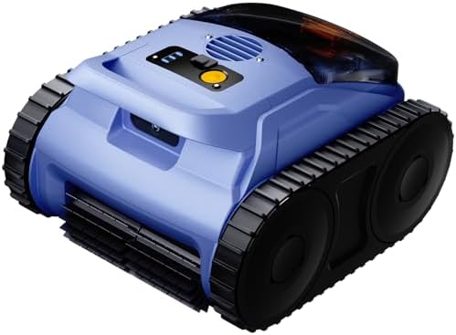 Cordless Robotic Pool Vacuum with Smarter Navigation & Track Drive, Dual 180W Brushless Motors, Wall & Waterline Climbing, 150-Min Runtime, for Inground & Above-Ground Pools up to 2,150 Sq. Ft.